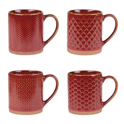 Coffret de 4 mugs Jaspe...