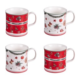 Coffret de 4 mugs Bells 35 cl