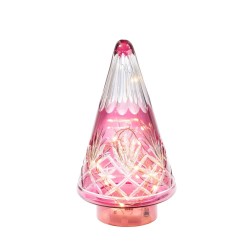 Sapin de Noël Led rose 24 cm