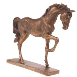 Cheval sur socle patine 55 cm