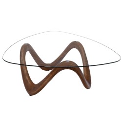 Table basse Vague en noyer