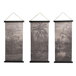 Kakemono triptyque tropique 